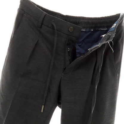 【中古】ジェルマーノ GERMANO TRAVEL ストレッチ ウールポリエステル イージースラックスパンツ チャコール【 44 】【 状態ランクC 】【 メンズ 】