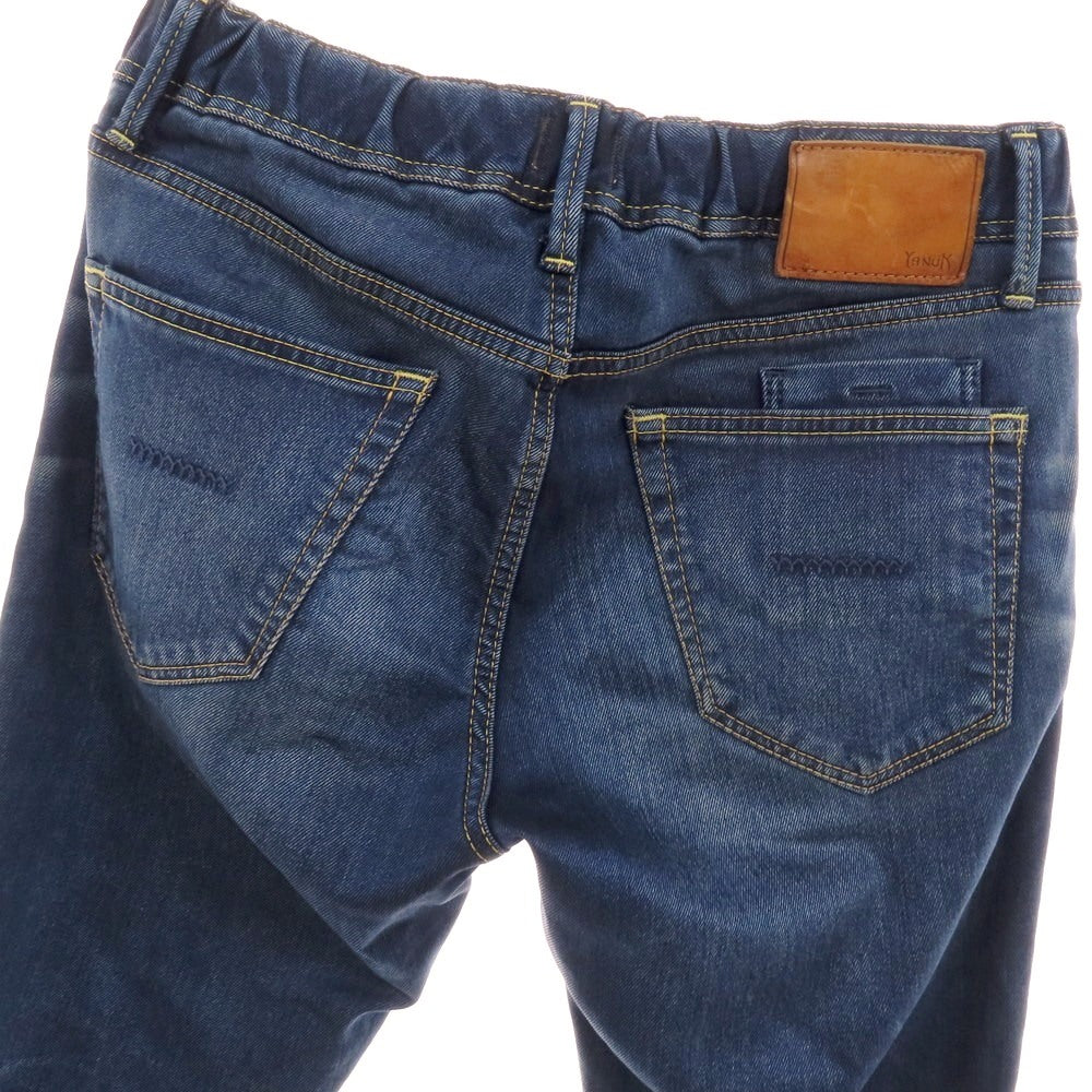【中古】ヤヌーク YANUK ストレッチ テンセルポリエステル イージーデニムパンツ ネイビー【 M 】【 状態ランクC 】【 メンズ 】