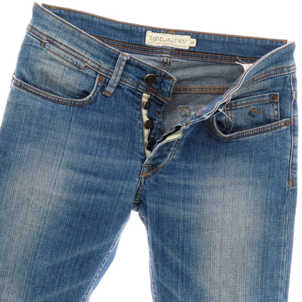 【中古】シビリア SIVIGLIA コットン系 デニムパンツ ジーンズ ブルー【 29 】【 状態ランクC 】【 メンズ 】