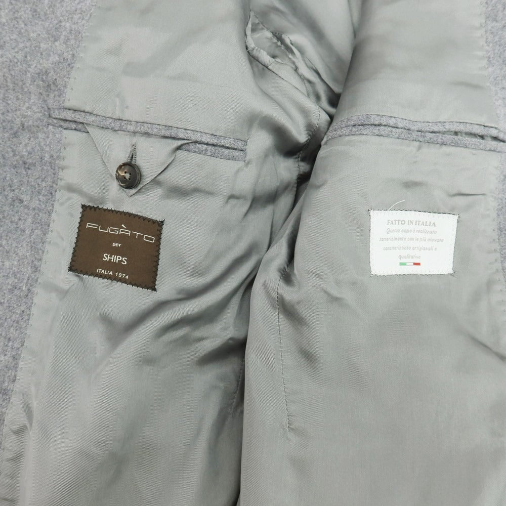 【中古】フガート FUGATO SHIPS別注 ウールナイロン チェスターフィールドコート グレー【 表記なし（XL位） 】【 状態ランクD 】【 メンズ 】