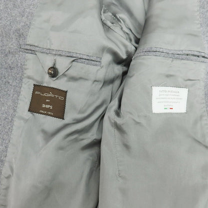 【中古】フガート FUGATO SHIPS別注 ウールナイロン チェスターフィールドコート グレー【 表記なし（XL位） 】【 状態ランクD 】【 メンズ 】