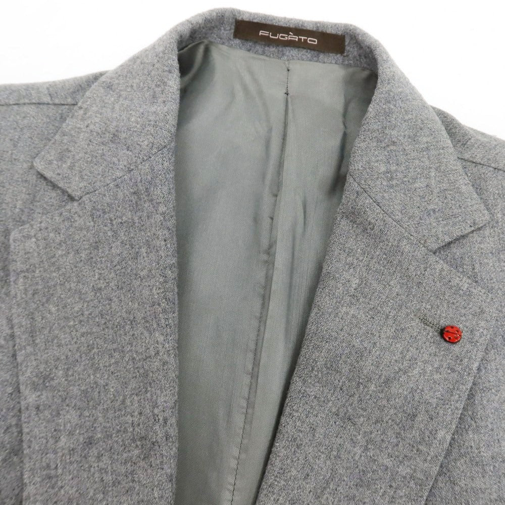【中古】フガート FUGATO SHIPS別注 ウールナイロン チェスターフィールドコート グレー【 表記なし（XL位） 】【 状態ランクD 】【 メンズ 】