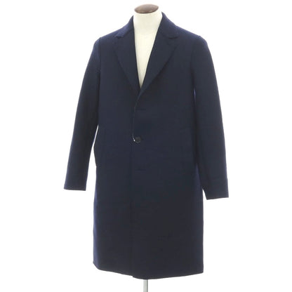 【中古】ハリスワーフロンドン HARRIS WHARF LONDON ウール チェスターフィールドコート ネイビー【 50 】【 状態ランクA 】【 メンズ 】