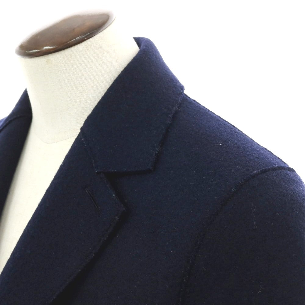 【中古】ハリスワーフロンドン HARRIS WHARF LONDON ウール チェスターフィールドコート ネイビー【 50 】【 状態ランクA 】【 メンズ 】