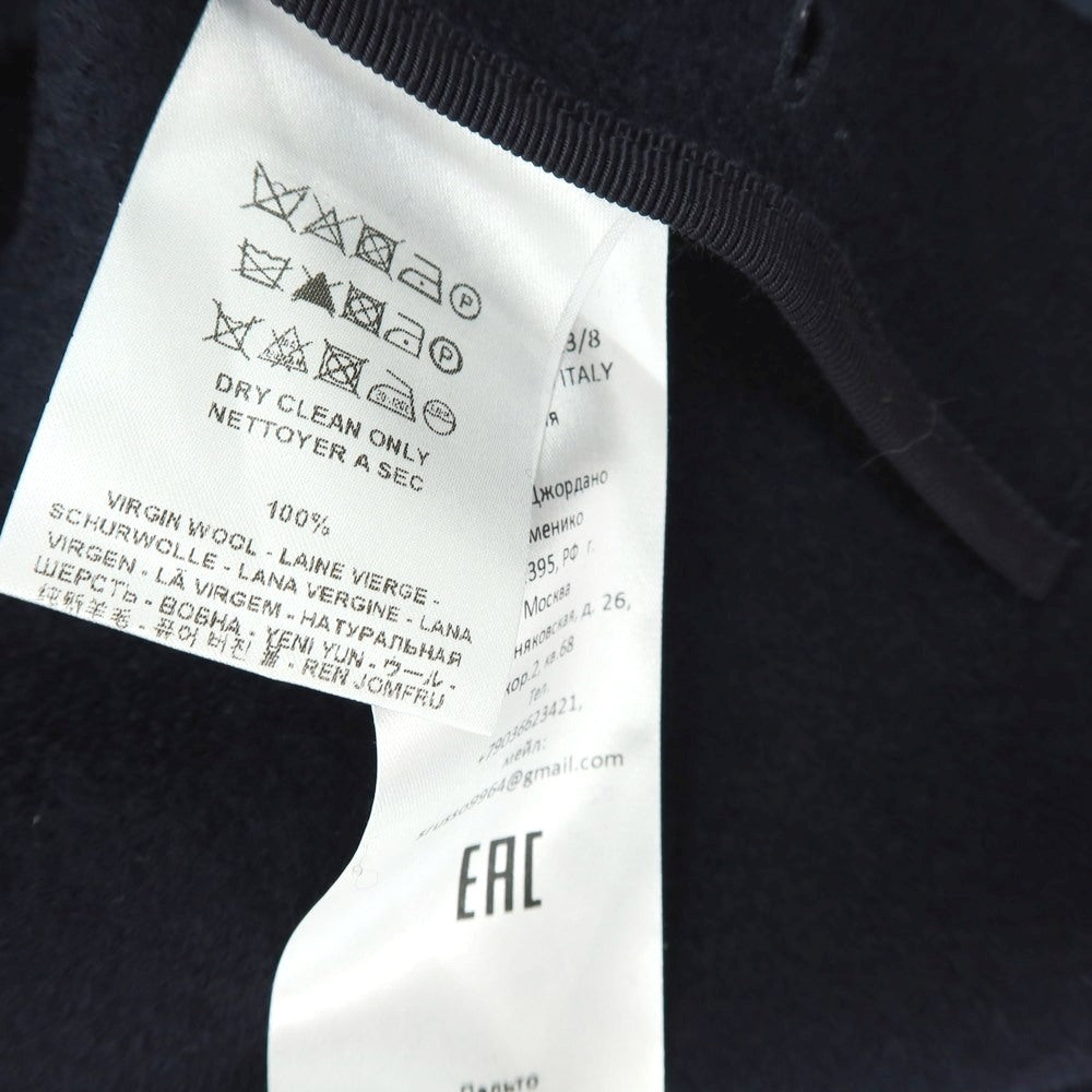 【中古】ハリスワーフロンドン HARRIS WHARF LONDON ウール チェスターフィールドコート ネイビー【 50 】【 状態ランクA 】【 メンズ 】