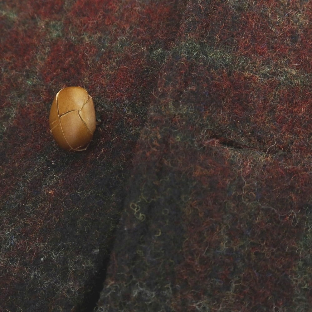 【中古】ロベルトコリーナ ROBERTO COLLINA ウール チェック スタジャン ワインレッド【 52 】【 状態ランクC 】【 メンズ 】