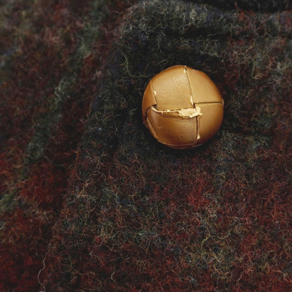 【中古】ロベルトコリーナ ROBERTO COLLINA ウール チェック スタジャン ワインレッド【 52 】【 状態ランクC 】【 メンズ 】