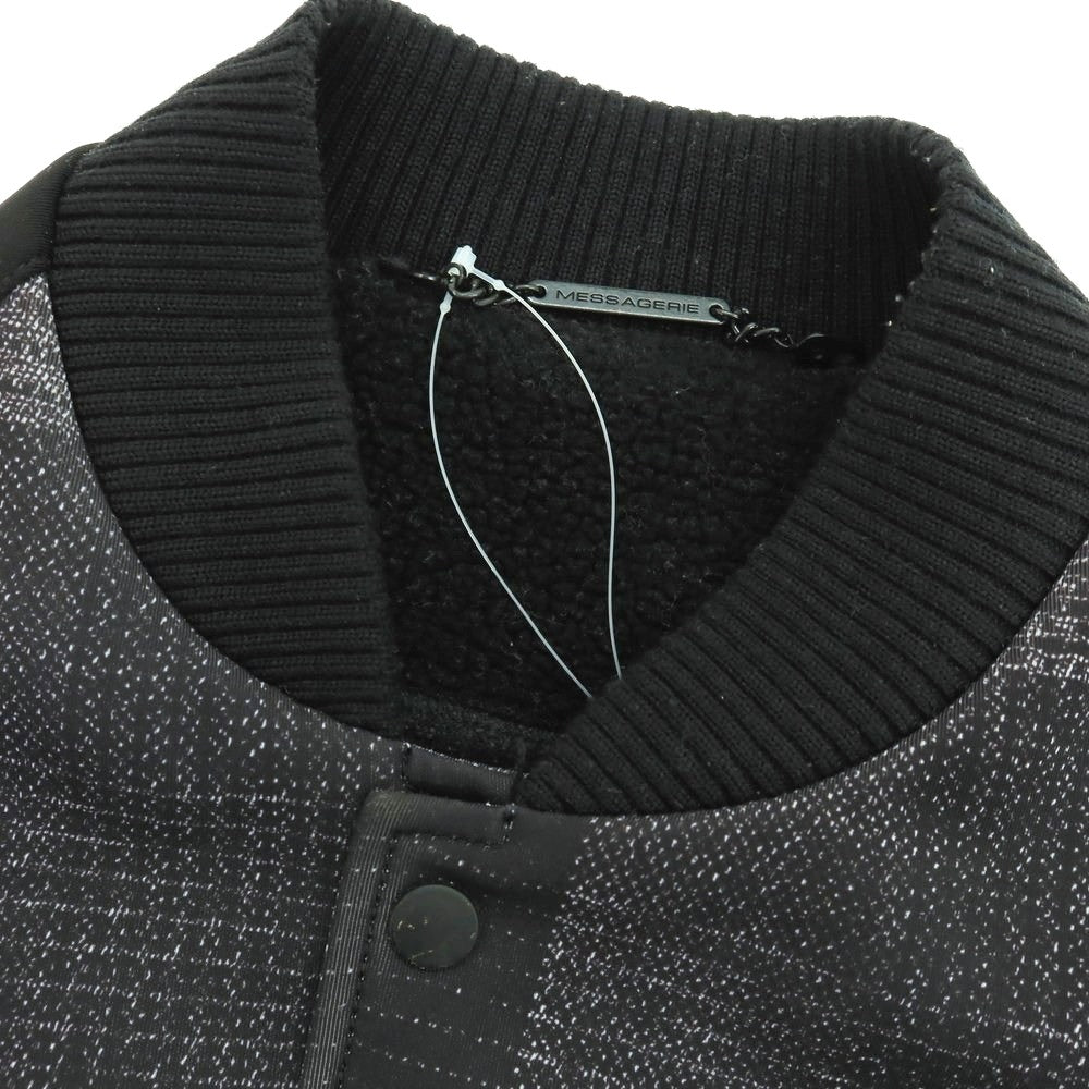 【中古】メッサジェリエ MESSAGERIE ストレッチ ポリエステル チェック スタジャン ブラック【 48 】【 状態ランクC 】【 メンズ 】