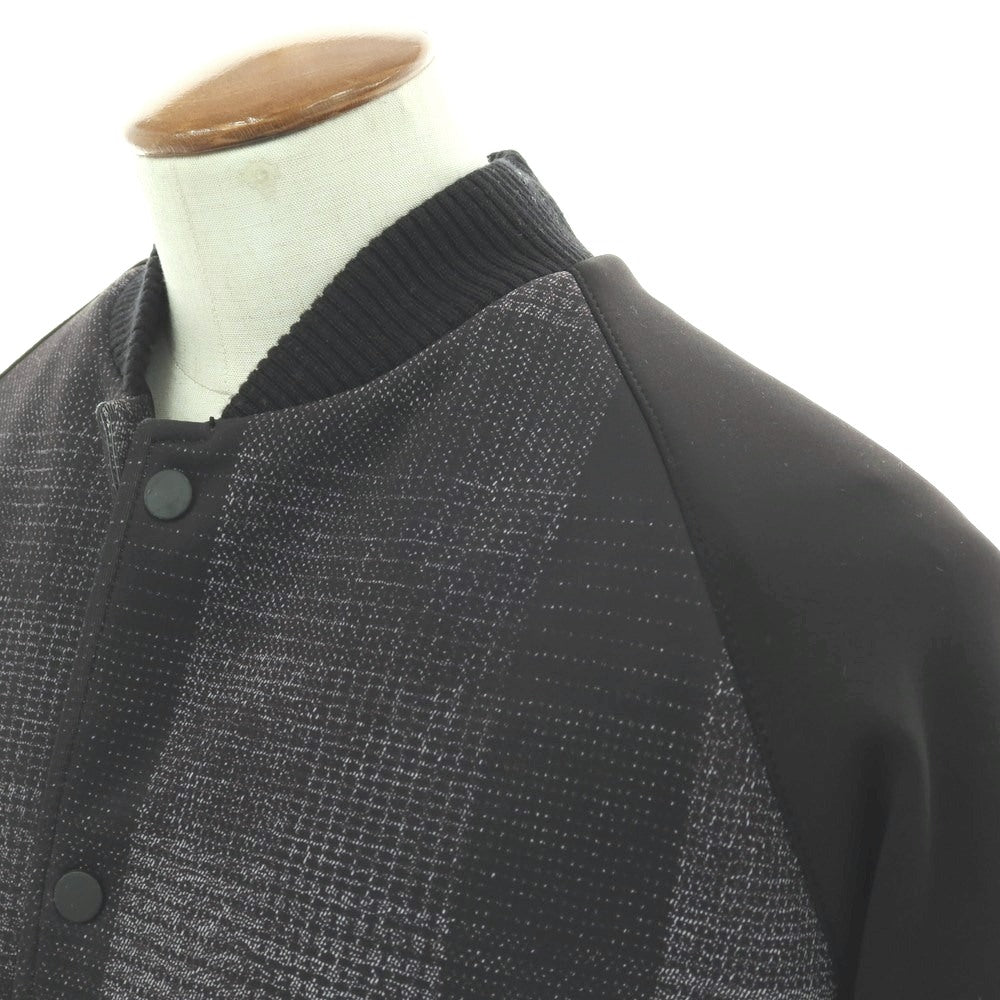 【中古】メッサジェリエ MESSAGERIE ストレッチ ポリエステル チェック スタジャン ブラック【 48 】【 状態ランクC 】【 メンズ 】