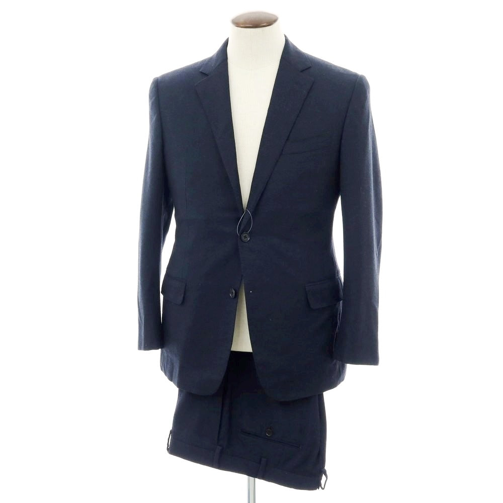 【中古】バーニーズニューヨーク BARNEYS NEWYORK ウール 2つボタンスーツ ネイビー【 50 】【 状態ランクB 】【 メンズ 】