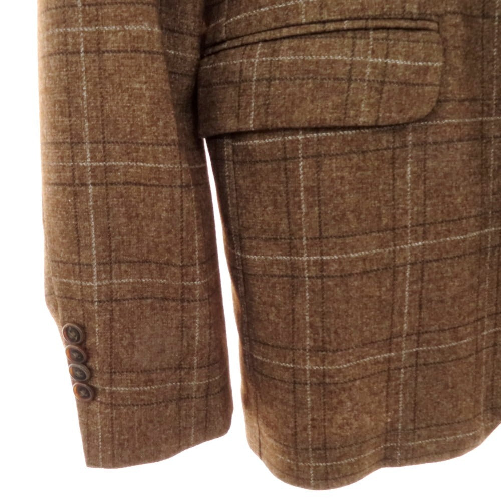 【中古】チルコロ1901 CIRCOLO 1901 ウールポリエステル チェック テーラードジャケット ブラウン【 50 】【 状態ランクB 】【 メンズ 】
