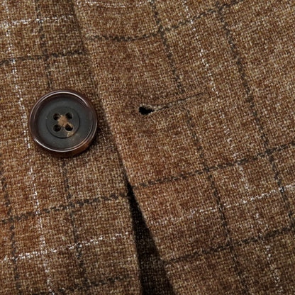 【中古】チルコロ1901 CIRCOLO 1901 ウールポリエステル チェック テーラードジャケット ブラウン【 50 】【 状態ランクB 】【 メンズ 】