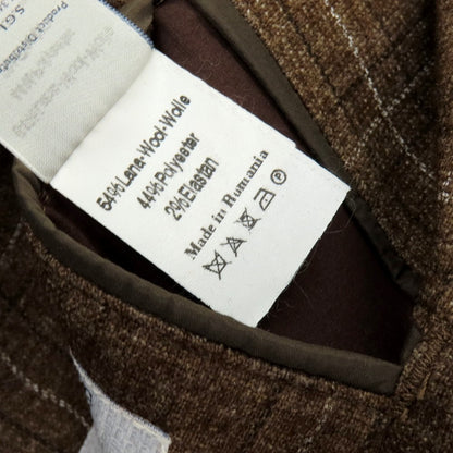 【中古】チルコロ1901 CIRCOLO 1901 ウールポリエステル チェック テーラードジャケット ブラウン【 50 】【 状態ランクB 】【 メンズ 】