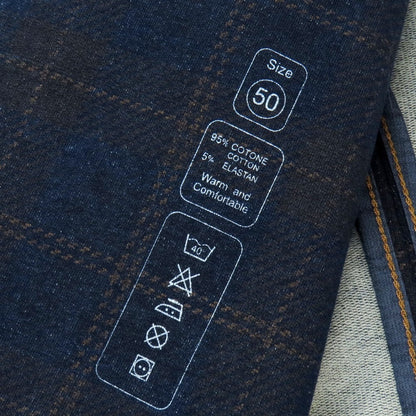 【中古】チルコロ1901 CIRCOLO 1901 スウェットコットン チェック カジュアルジャケット ネイビー【 50 】【 状態ランクD 】【 メンズ 】