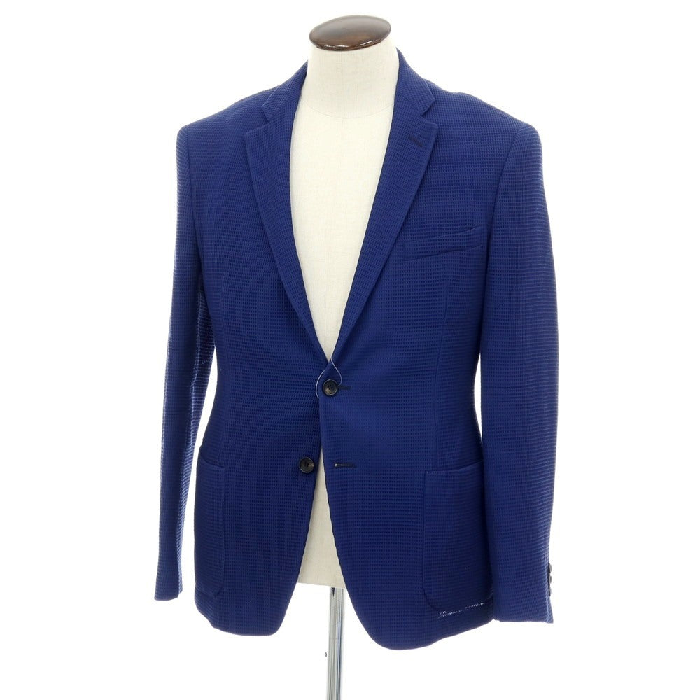 【中古】トネッロ TONELLO ウール ワッフル 2B カジュアルジャケット ネイビー【サイズ50】【 状態ランクD 】【 メンズ 】[APD]