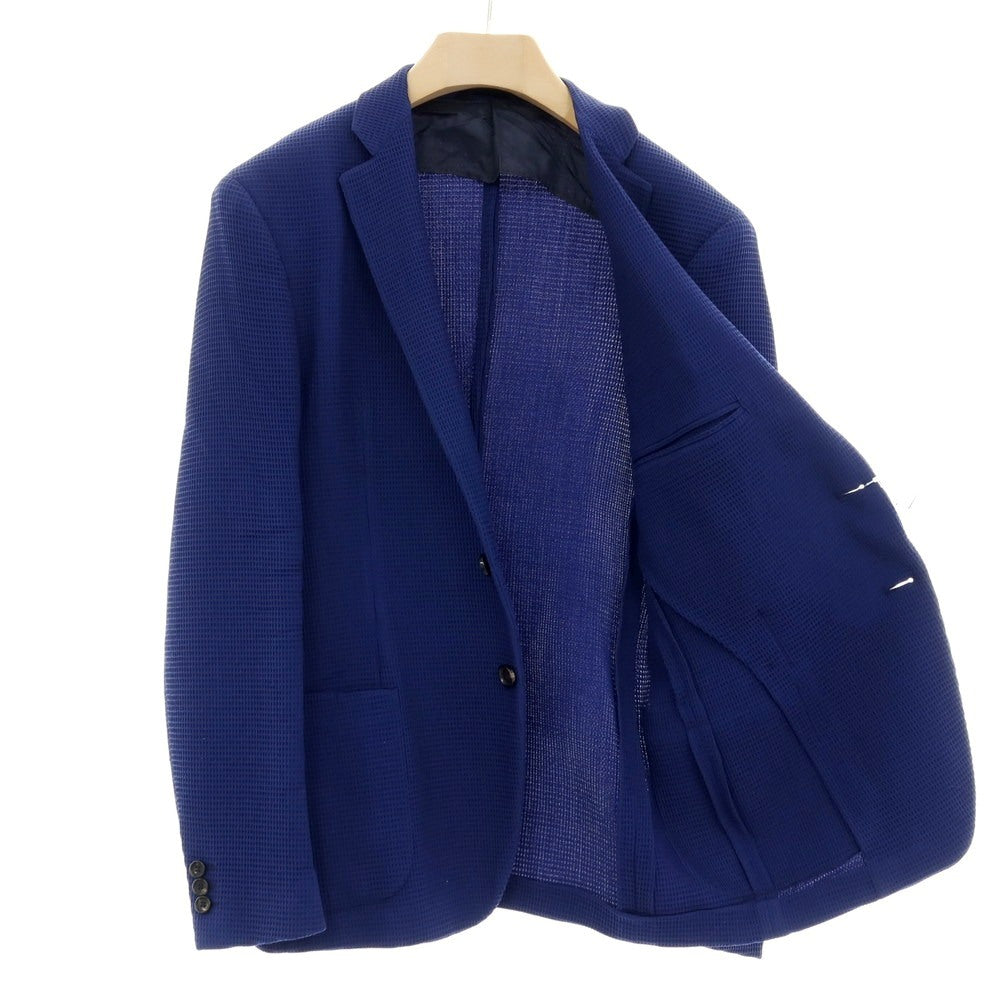 【中古】トネッロ TONELLO ウール ワッフル 2B カジュアルジャケット ネイビー【サイズ50】【 状態ランクD 】【 メンズ 】[APD]