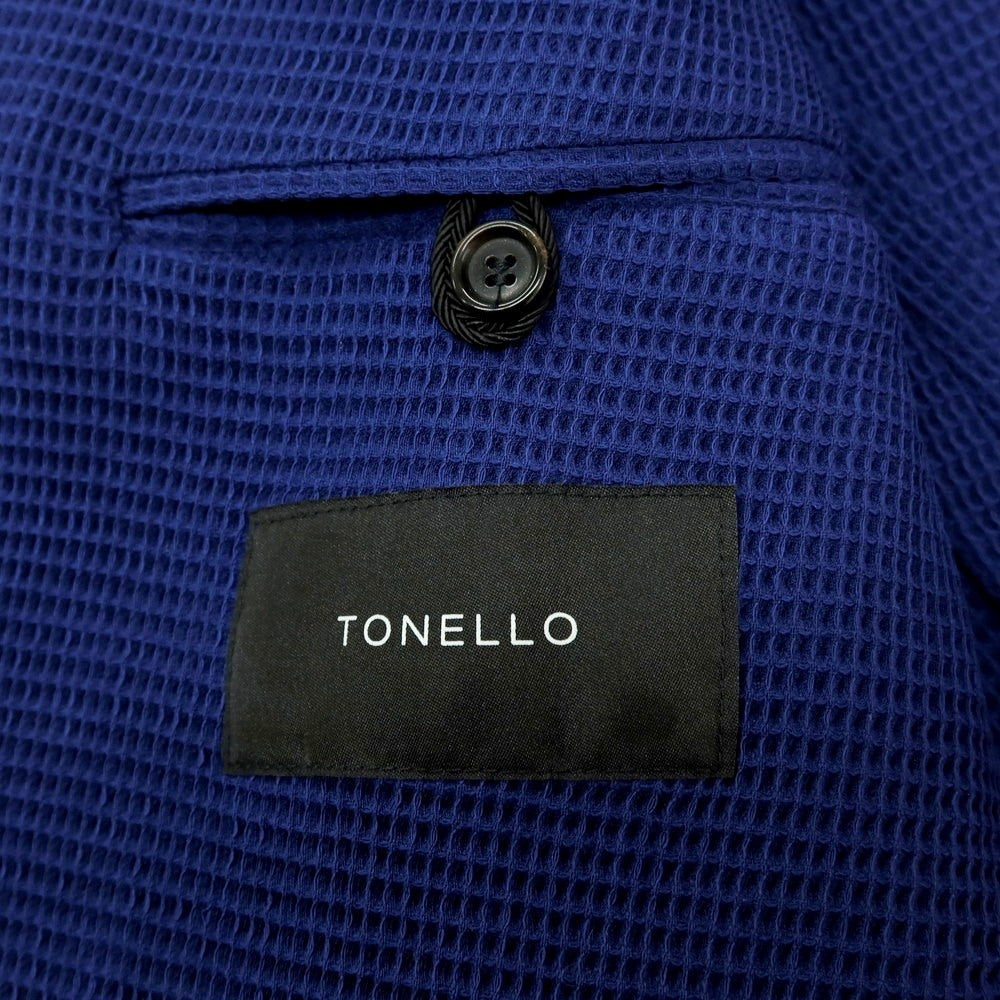 【中古】トネッロ TONELLO ウール ワッフル 2B カジュアルジャケット ネイビー【サイズ50】【 状態ランクD 】【 メンズ 】[APD]