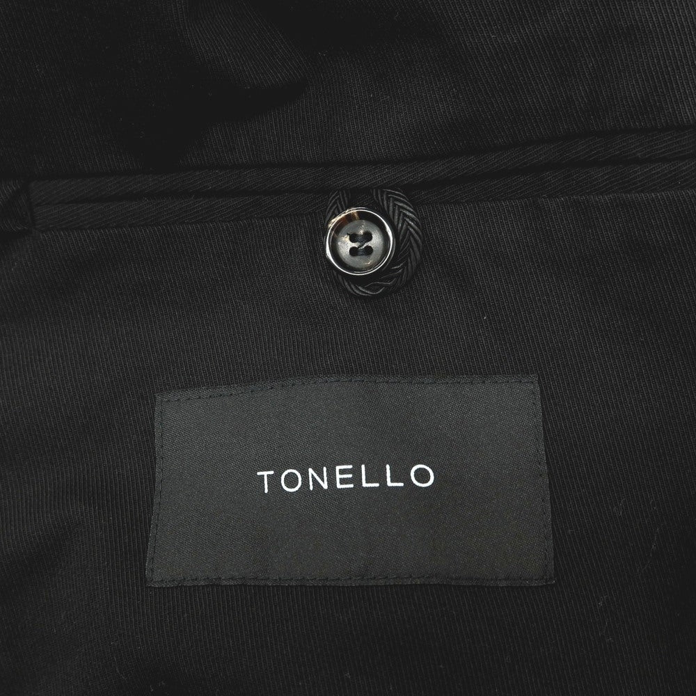 【中古】トネッロ TONELLO ストレッチ コットン 2B カジュアルジャケット ブラック【サイズ50】【 状態ランクC 】【 メンズ 】