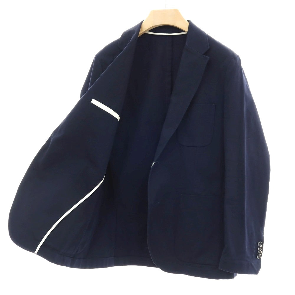 【中古】パオロ ペコラ PAOLO PECORA ストレッチ コットン 2B カジュアルジャケット ネイビー【サイズ50】【 状態ランクC 】【 メンズ 】