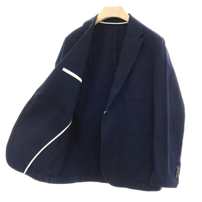 【中古】パオロ ペコラ PAOLO PECORA ストレッチ コットン 2B カジュアルジャケット ネイビー【サイズ50】【 状態ランクC 】【 メンズ 】