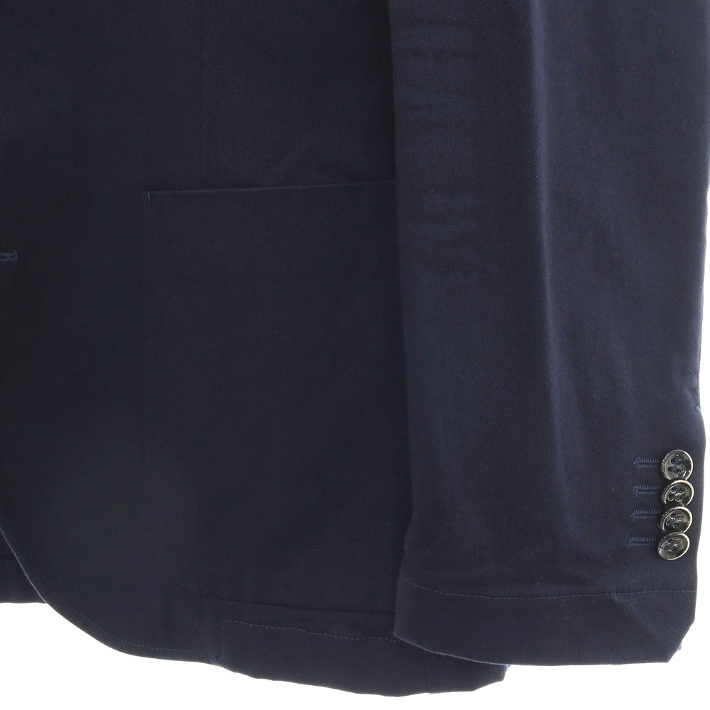 【中古】パオロ ペコラ PAOLO PECORA ストレッチ コットン 2B カジュアルジャケット ネイビー【サイズ50】【 状態ランクC 】【 メンズ 】