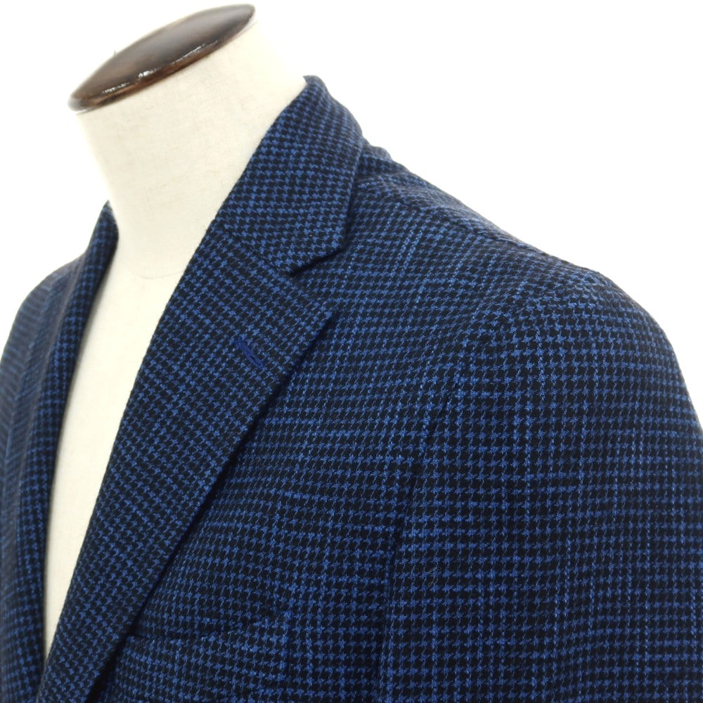 【中古】エルビーエム1911 L.B.M.1911 コットンウールナイロン ハウンドトゥース 2B カジュアルジャケット ネイビー【サイズ50】【 状態ランクB 】【 メンズ 】