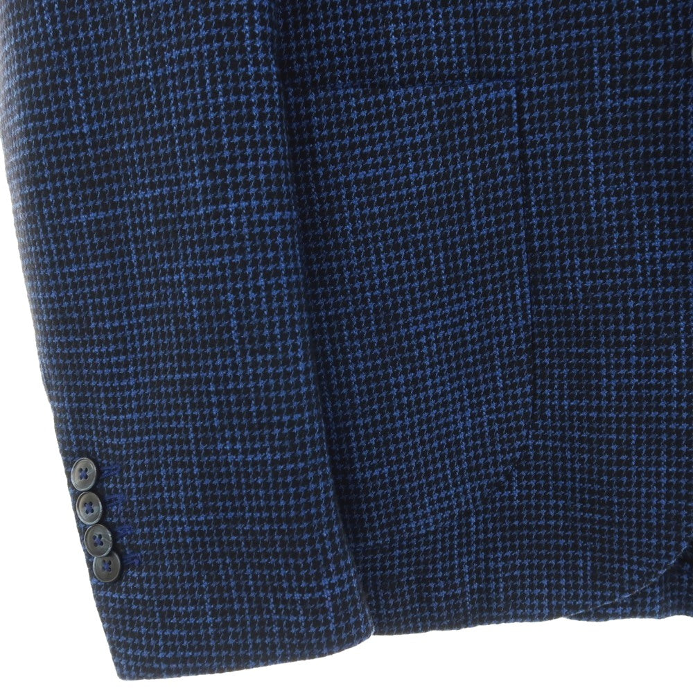 【中古】エルビーエム1911 L.B.M.1911 コットンウールナイロン ハウンドトゥース 2B カジュアルジャケット ネイビー【サイズ50】【 状態ランクB 】【 メンズ 】