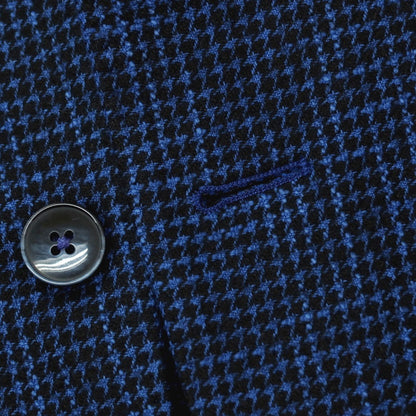 【中古】エルビーエム1911 L.B.M.1911 コットンウールナイロン ハウンドトゥース 2B カジュアルジャケット ネイビー【サイズ50】【 状態ランクB 】【 メンズ 】