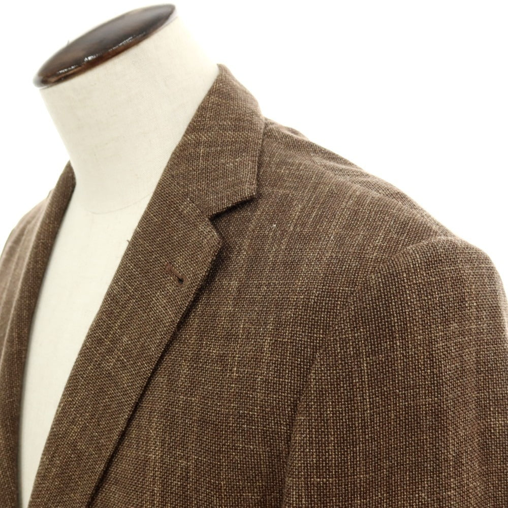 【中古】イレブンティ eleventy ウールコットンリネン 2B カジュアルジャケット ブラウン【サイズ50】【 状態ランクC 】【 メンズ 】