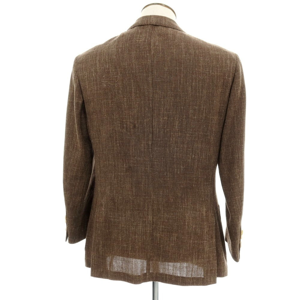 【中古】イレブンティ eleventy ウールコットンリネン 2B カジュアルジャケット ブラウン【サイズ50】【 状態ランクC 】【 メンズ 】