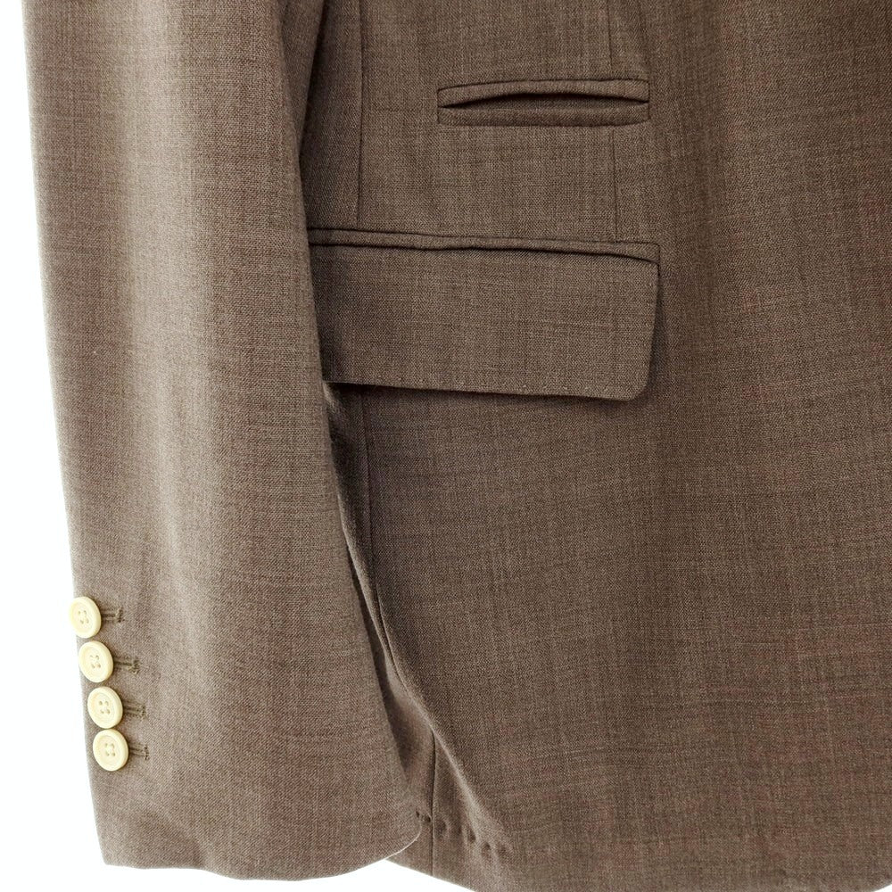 【中古】イレブンティ eleventy ストレッチ ポリエステルウール 2B テーラードジャケット アッシュブラウン【サイズ50】【 状態ランクC 】【 メンズ 】