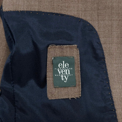 【中古】イレブンティ eleventy ストレッチ ポリエステルウール 2B テーラードジャケット アッシュブラウン【サイズ50】【 状態ランクC 】【 メンズ 】