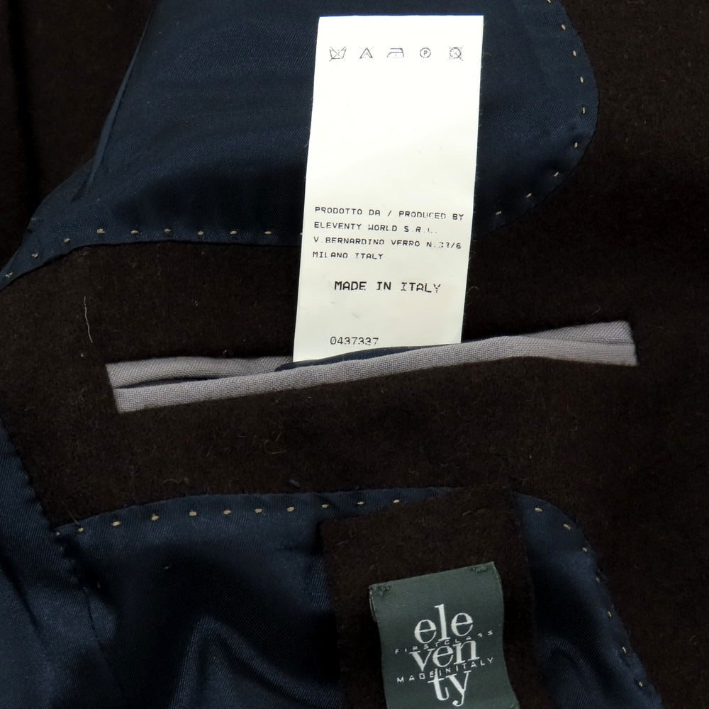 【中古】イレブンティ eleventy ウールナイロン テーラードジャケット ダークブラウン【 52 】【 状態ランクB 】【 メンズ 】