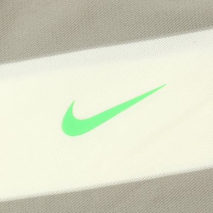 【中古】【未使用】ナイキ ゴルフ NIKE GOLF ドライフィット ポリエステル ボーダー 半袖ポロシャツ グレーxグリーン【サイズM】【 状態ランクS 】【 メンズ 】