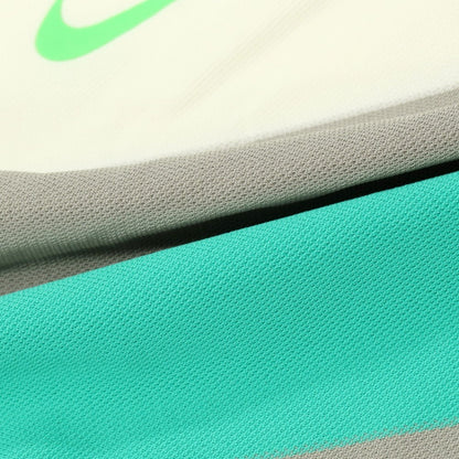 【中古】【未使用】ナイキ ゴルフ NIKE GOLF ドライフィット ポリエステル ボーダー 半袖ポロシャツ グレーxグリーン【サイズM】【 状態ランクS 】【 メンズ 】