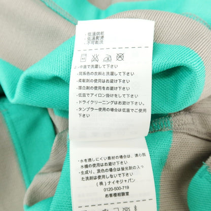 【中古】【未使用】ナイキ ゴルフ NIKE GOLF ドライフィット ポリエステル ボーダー 半袖ポロシャツ グレーxグリーン【サイズM】【 状態ランクS 】【 メンズ 】