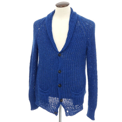 【中古】ロベルトコリーナ ROBERTO COLLINA コットンナイロン ショールカラー カーディガン ブルー【サイズ50】【 状態ランクB 】【 メンズ 】