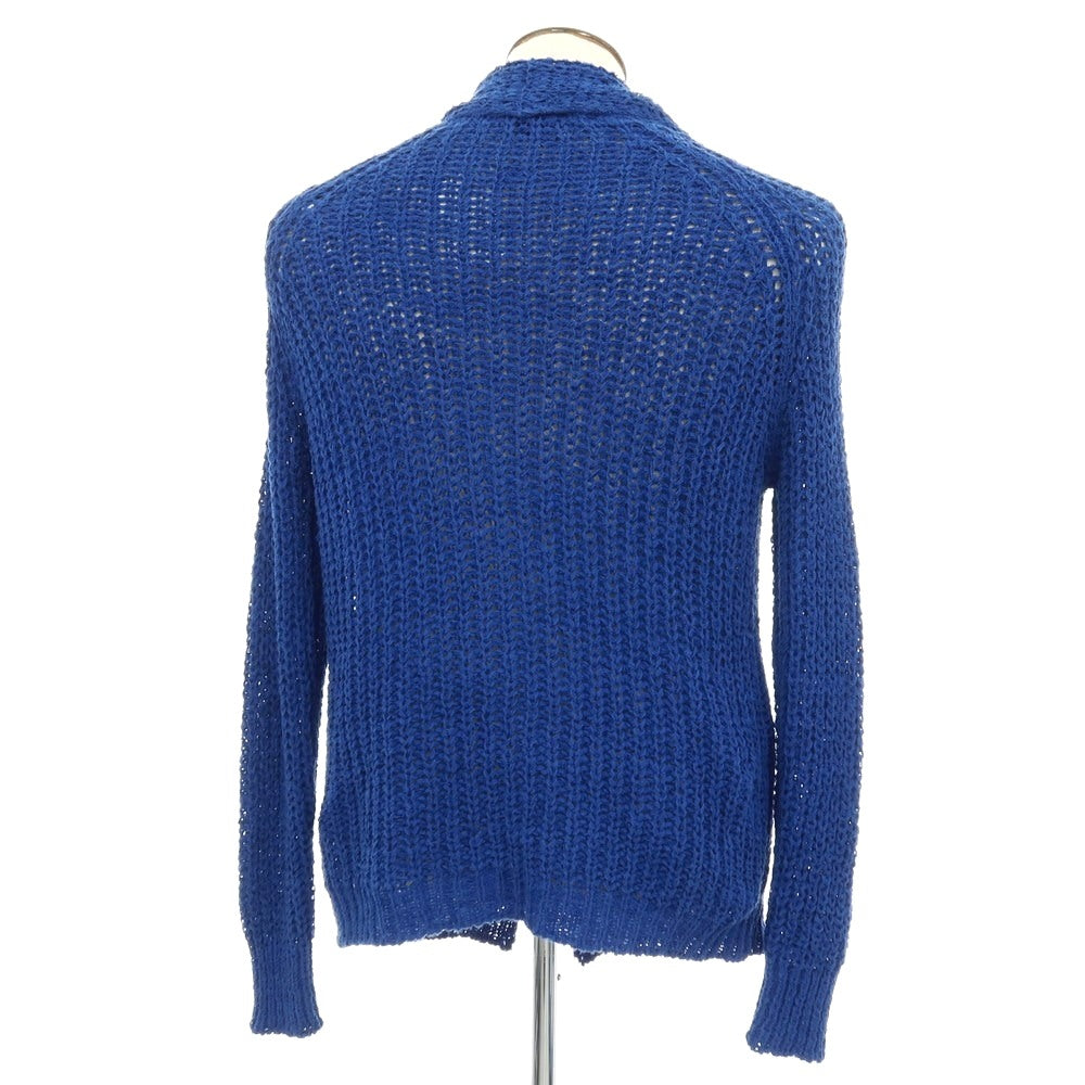 【中古】ロベルトコリーナ ROBERTO COLLINA コットンナイロン ショールカラー カーディガン ブルー【サイズ50】【 状態ランクB 】【 メンズ 】[DPD]
