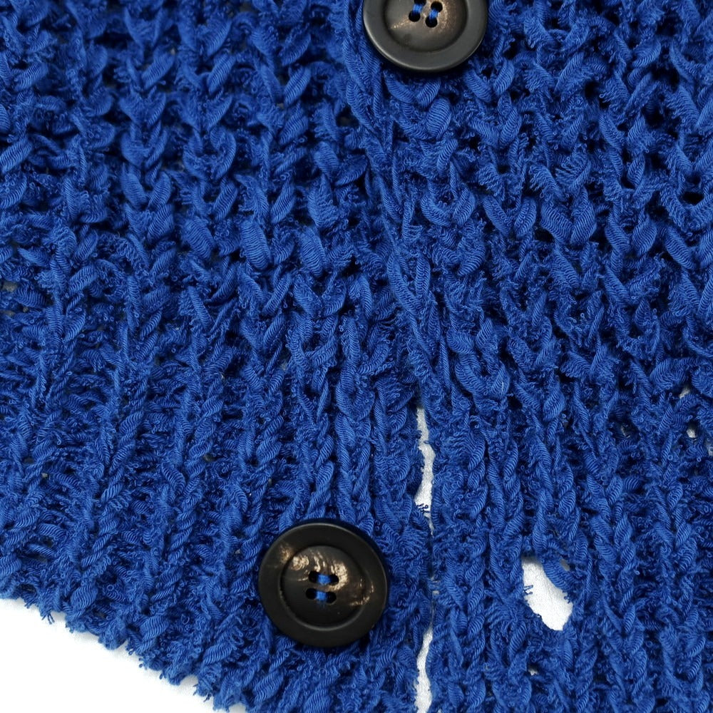 【中古】ロベルトコリーナ ROBERTO COLLINA コットンナイロン ショールカラー カーディガン ブルー【サイズ50】【 状態ランクB 】【 メンズ 】