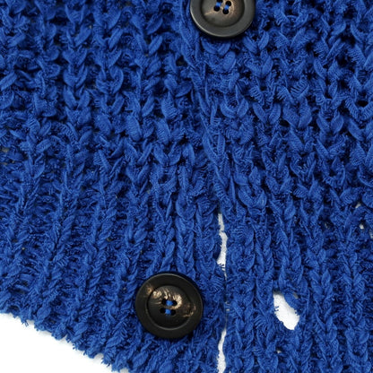 【中古】ロベルトコリーナ ROBERTO COLLINA コットンナイロン ショールカラー カーディガン ブルー【サイズ50】【 状態ランクB 】【 メンズ 】