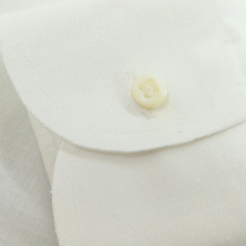 【中古】ギローバー GUY ROVER ジャカードコットン ワイドカラー ドレスシャツ ホワイト【 41 】【 状態ランクC 】【 メンズ 】