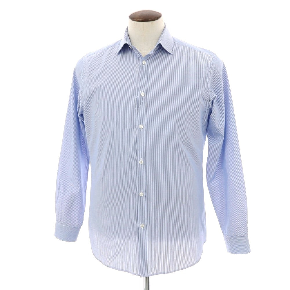 【中古】シビリア SIVIGLIA コットンポリエステル ストライプ レギュラーカラー ドレスシャツ ブルーxホワイト【 41 】【 状態ランクB 】【 メンズ 】