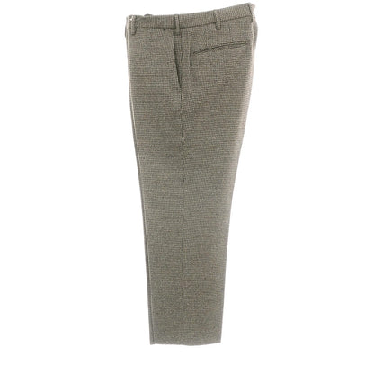 【中古】インコテックス INCOTEX ウール ハウンドトゥース カジュアルスラックスパンツ ブラウン【 50 】【 状態ランクB 】【 メンズ 】