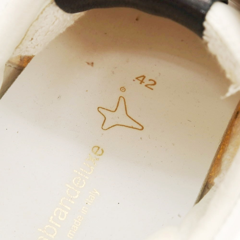 【中古】アマブランド AMA BRAND スニーカー ホワイトxブラウン【 42 】【 状態ランクB 】【 メンズ 】