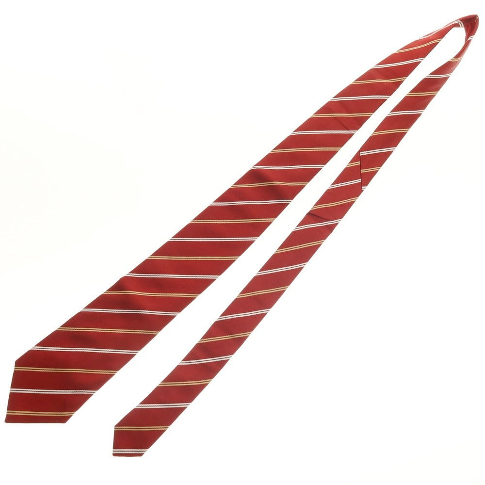 【中古】ステファノ ビジ stefano bigi シルク ストライプ柄ネクタイ レッド【 状態ランクB 】【 メンズ 】