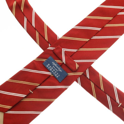 【中古】ステファノ ビジ stefano bigi シルク ストライプ柄ネクタイ レッド【 状態ランクB 】【 メンズ 】