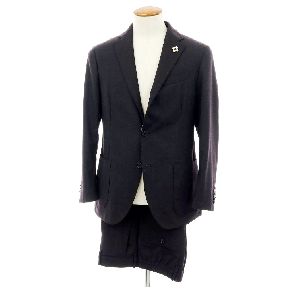 【中古】ラルディーニ LARDINI ストレッチウール 3つボタンスーツ チャコールグレー【 48 】【 状態ランクA 】【 メンズ 】