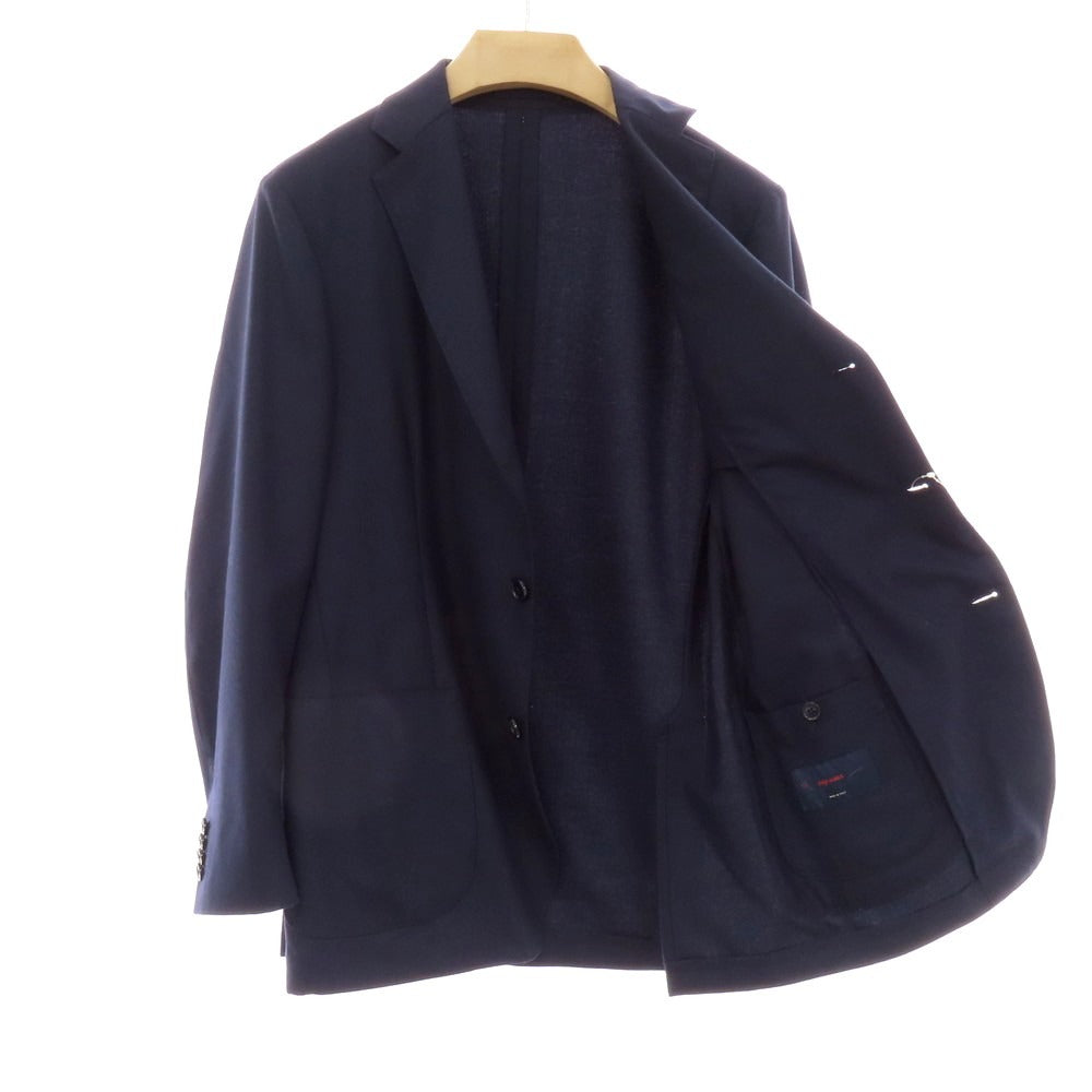 【中古】ラルディーニ LARDINI ストレッチウール テーラードジャケット ネイビー【 48 】【 状態ランクC 】【 メンズ 】