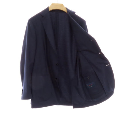 【中古】ラルディーニ LARDINI ストレッチウール テーラードジャケット ネイビー【 48 】【 状態ランクC 】【 メンズ 】