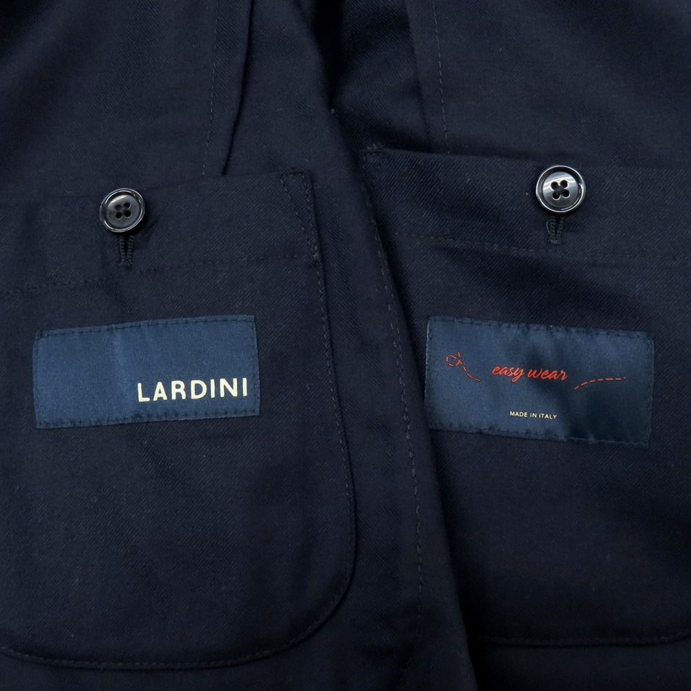 【中古】ラルディーニ LARDINI ストレッチウール テーラードジャケット ネイビー【 48 】【 状態ランクC 】【 メンズ 】